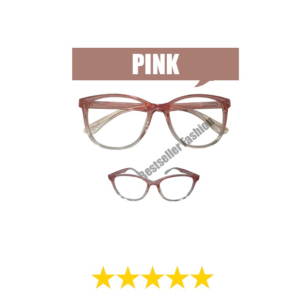 Kacamata Frame Retro Terbaru Oval Wanita Pria Import Kacamata Fashion Korea Kacamata Gaya Unisex Bingkai Gradasi FREECASE