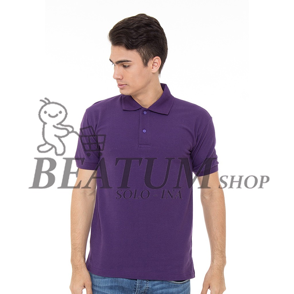 POLO SHIRT POLOS / KAOS KERAH POLOS - UNGU