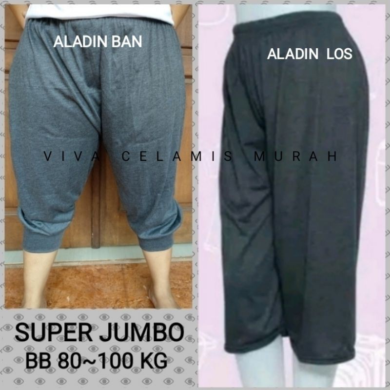 SUPER JUMBO Celana Pendek Wanita- Celana Tidur- Celana Pendek Sehari-hari -Kaos Rayon Adem Nyaman