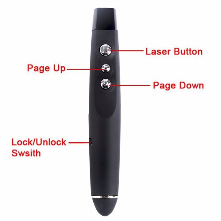 PP-1000 - High Quality USB Wireless Pointer Office Presenter with Remote Control Laser RF Pen