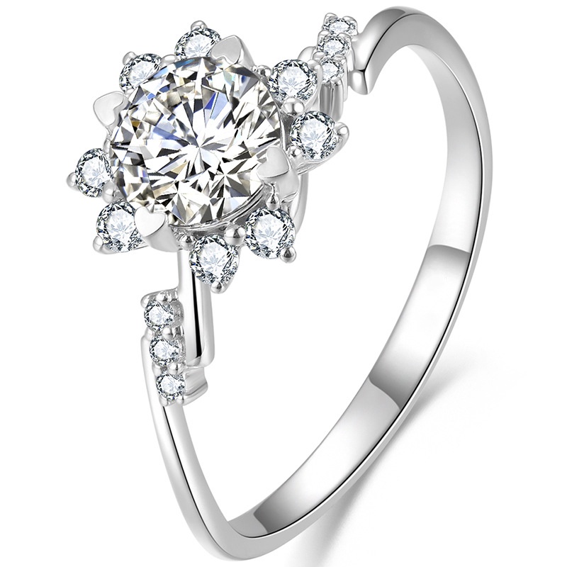 925 Silver New Couple Ring Moissanite