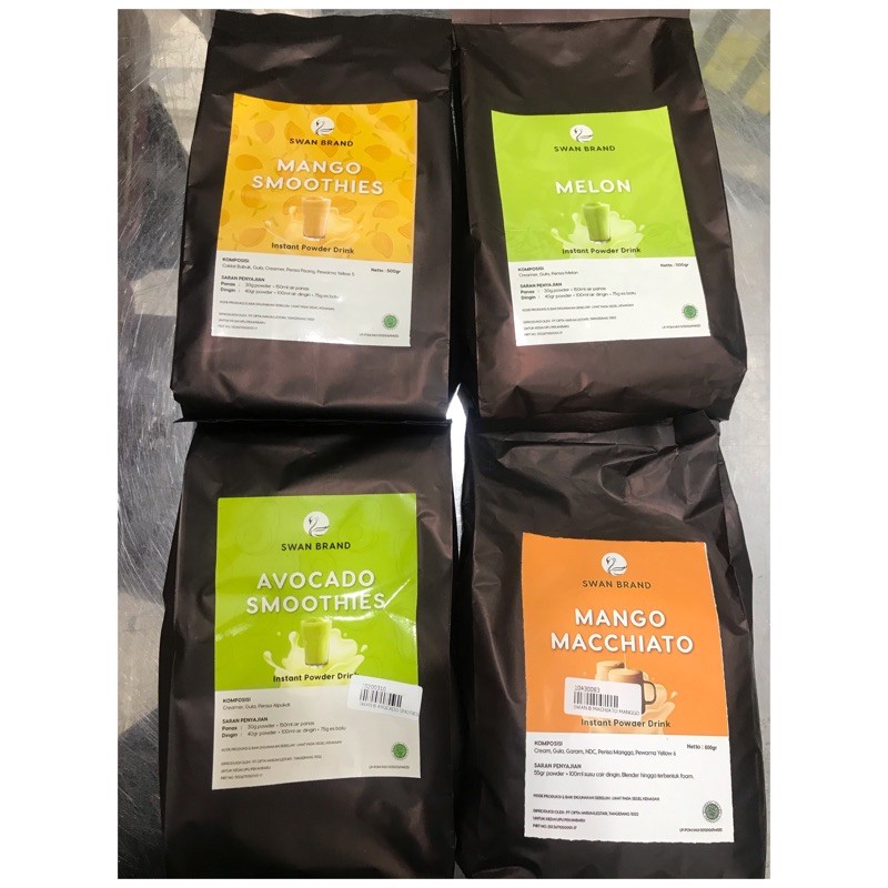 

BUBUK MINUMAN SWAN BRAND 500gr / MANGO SMOOTHIS / MELON / AVOCADO SMOOTHIS / MANGO MACCHIATO