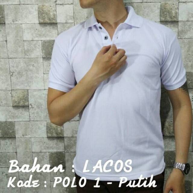 YB POLO SHIRT KAOS KERAH PUTIH POLOS BAJU PRIA COWOK KAUS CASUAL TANGAN KATUN LENGAN PENDEK