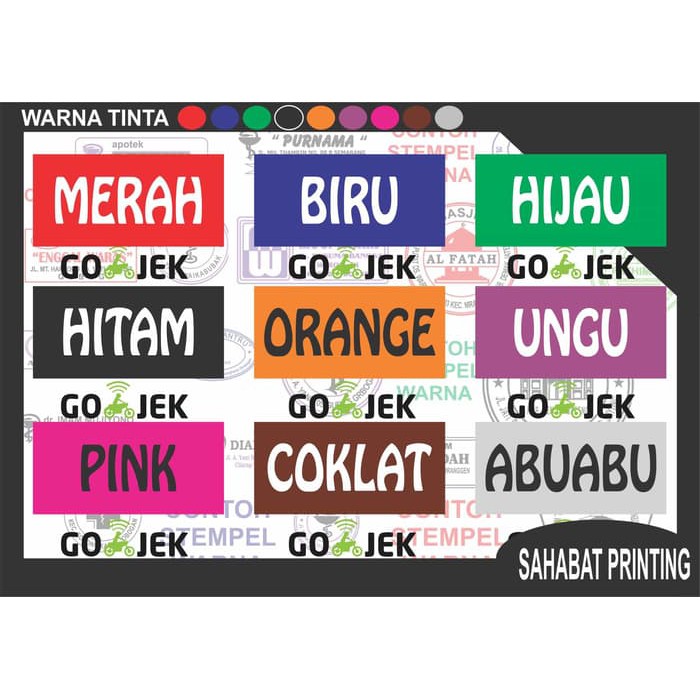 

KHUSUS TAMBAH WARNA STEMPEL PALING MURAH