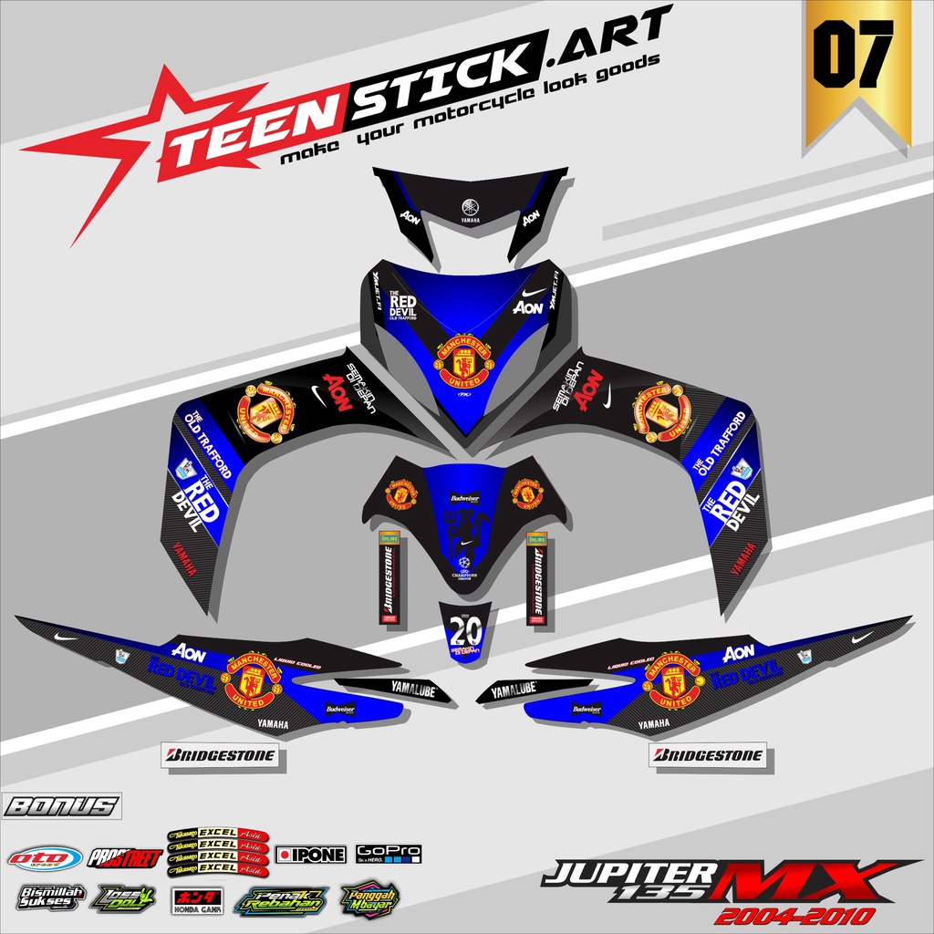 DECAL FULL BODY JUPITER MX OLD 2004-2010 - DECAL STICKER FULL BLOCK YAMAHA JUPITER MX OLD 2004-2010 