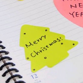 

Stick'n Die Cut Christmas Tree 21591 Neon Green / Sticky note motif Pohon unik memo tempel kreasi