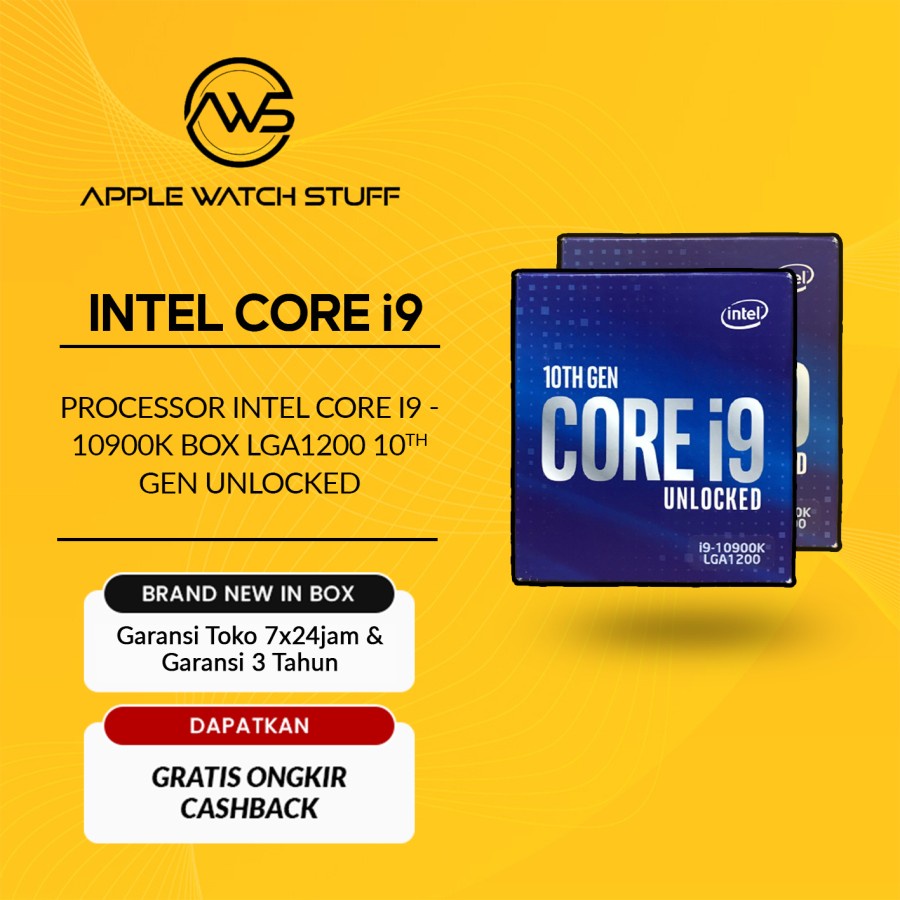 Jual PROCESSOR INTEL CORE i9 10900K BOX LGA1200 10th Gen Unlocked