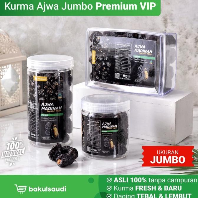 

Kurma Ajwa Madinah Jumbo Premium Vip Original 100 Kurma Nabi Asli Saud Lull4Ss2D_