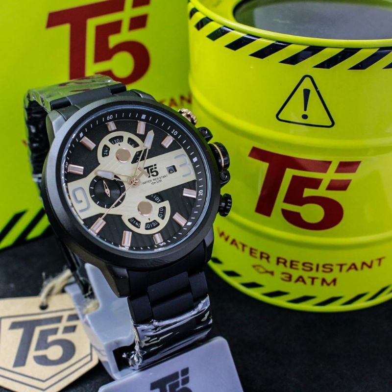 Jam T5 H 3610 original chronograph stainless water resist bergaransi free box