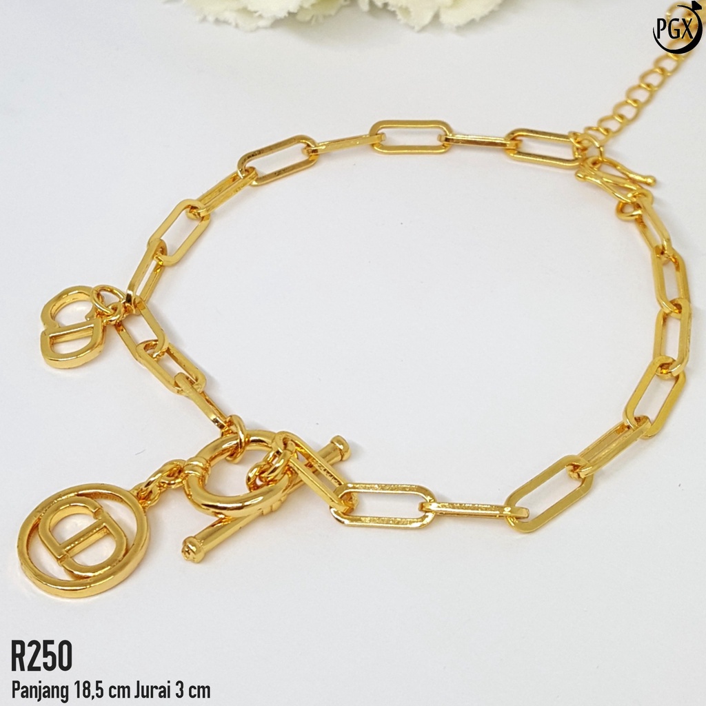 PGX Gelang Tangan Xuping Wanita Perhiasan Lapis Emas Aksesoris Fashion Premium - R250