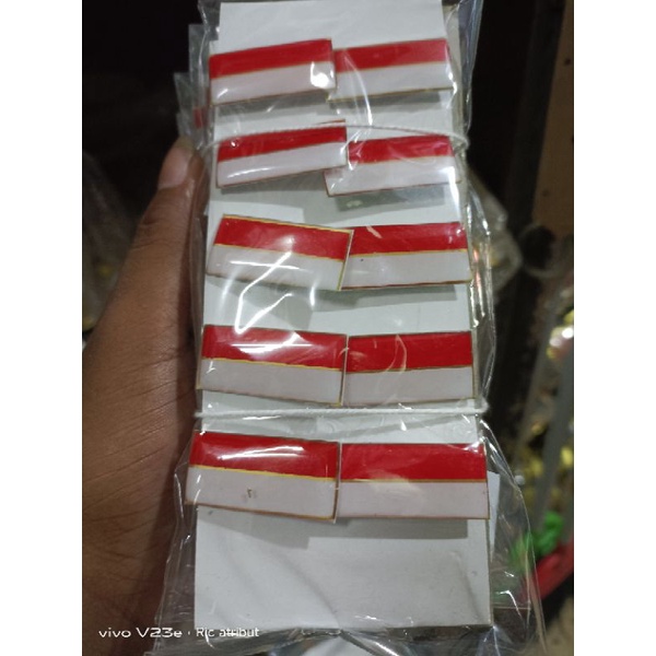 pin merah putih isi 20 pin merah putih upacara paskibraka pin lencana merah putih
