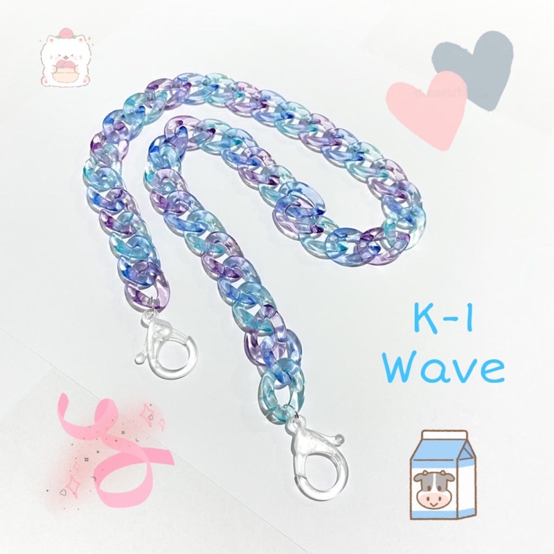 Kalung Tali Masker / Strap Mask Rantai Korea / Konektor Masker / Rantai kristal bening candy pastel