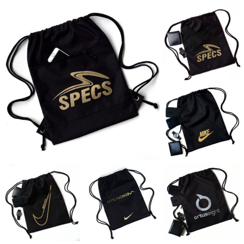 tas serut stringbag specs Tas Serut Pria Wanita Gymsack Futsal Sepakbola