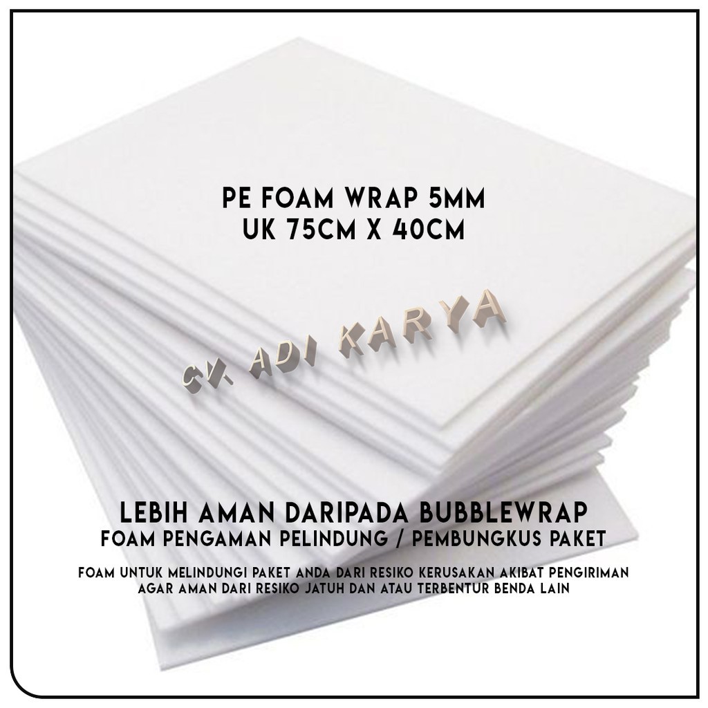 

PE FOAM PELINDUNG PAKET - PENGAMAN PAKET UK 75cm 40cm - Bukan Bubble Wrap