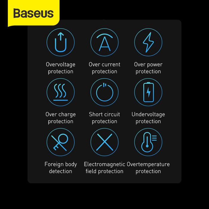 Baseus Digital LED Display Wireless Charging 15W - Garansi Resmi 6 Bulan