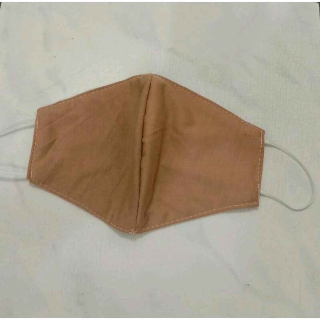 Masker Bahan Katun 2 ply/ Masker Non Medis Bahan Katun 2 Lapis Tali Karet