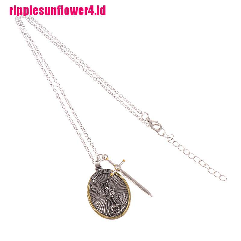 Patron Saint Kalung Rantai Dengan Liontin Michael The Archangel Untuk Wanita