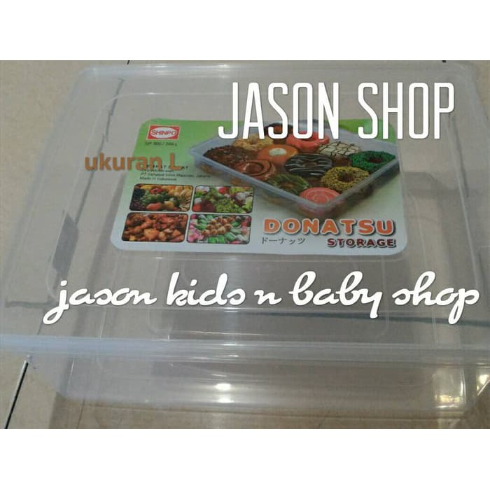 Kotak kue Shinpo/Tempat donat Donatsu Shinpo L/Kotak donat