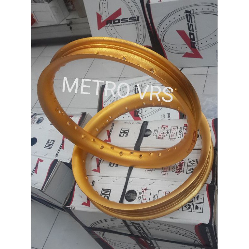 Velg Rossi asli uk 140.160 ring 17 Gold KOTAK dan Setengah lingkar