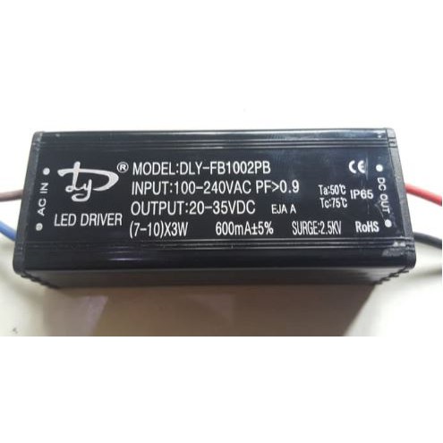 LED DRIVER (7-10) x 3W WATERPROOF CASING BESI