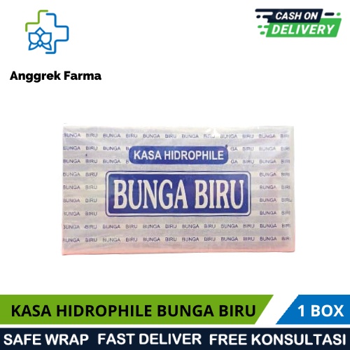 KASA BUNGA BIRU/KASA VERBAN PENUTUP LUKA/KASA HIDROPHILE BUNGA BIRU