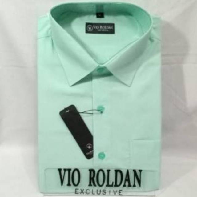 Vio Roldan size jumbo XXL/XXXL lengan pendek kemeja polos pria