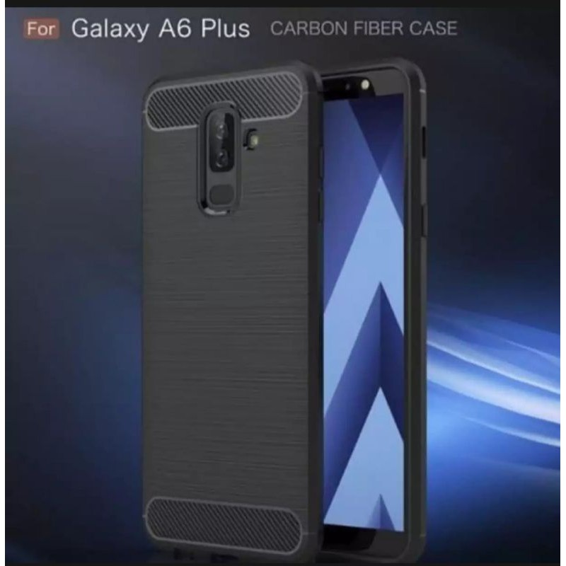 Silicon Case SAMSUNG A6 Plus J8 Softcase iPAKY Carbon Casing Cover TPU