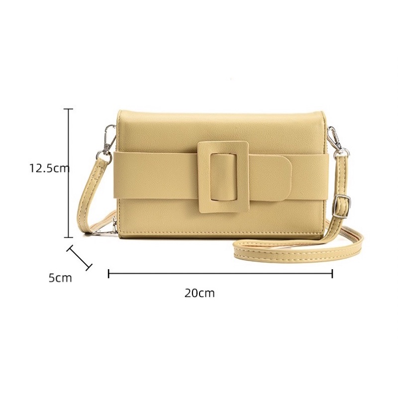 Tas Selempang Kulit Wanita Tas Hp Cewek Messenger Bag Mini Slingbag YM 6103