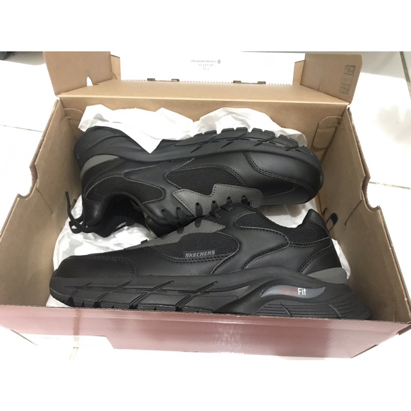 new Skechers Arch Fit Treadwear Men's Sneakers Shoes - Black