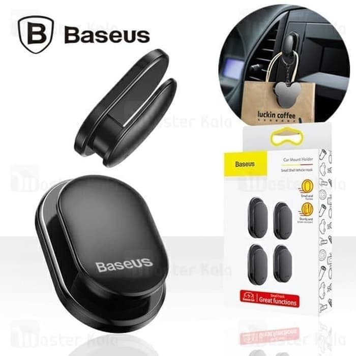 BASEUS VEHICLE HOOK GANTUNGAN MOBIL CAR HANGER HOLDER 4 PCS