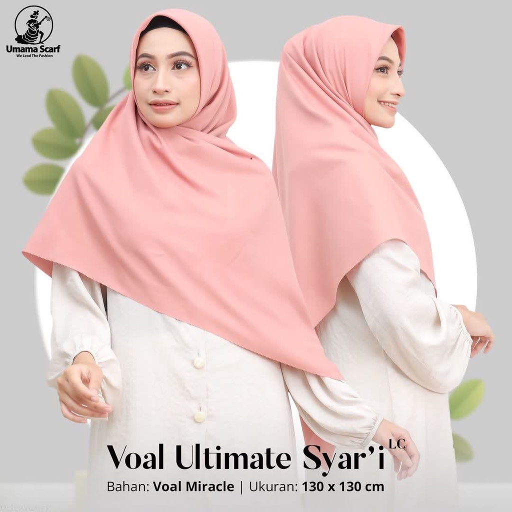 Hijab Voal ULTIMATE Syari Size 130x130 Umama Segiempat Syari LABEL BESI - VOAL MIRACLE SYARI