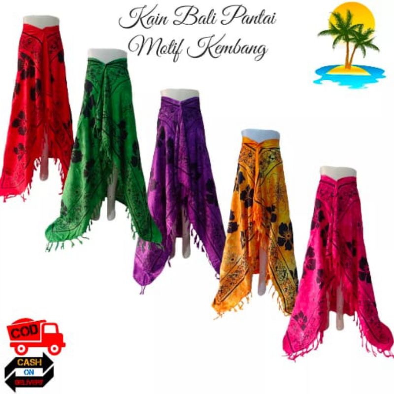 Kain Bali / Kain Pantai / Selendang Bali / Selimut Tipis / Motif Bendera Amerika - Inggris