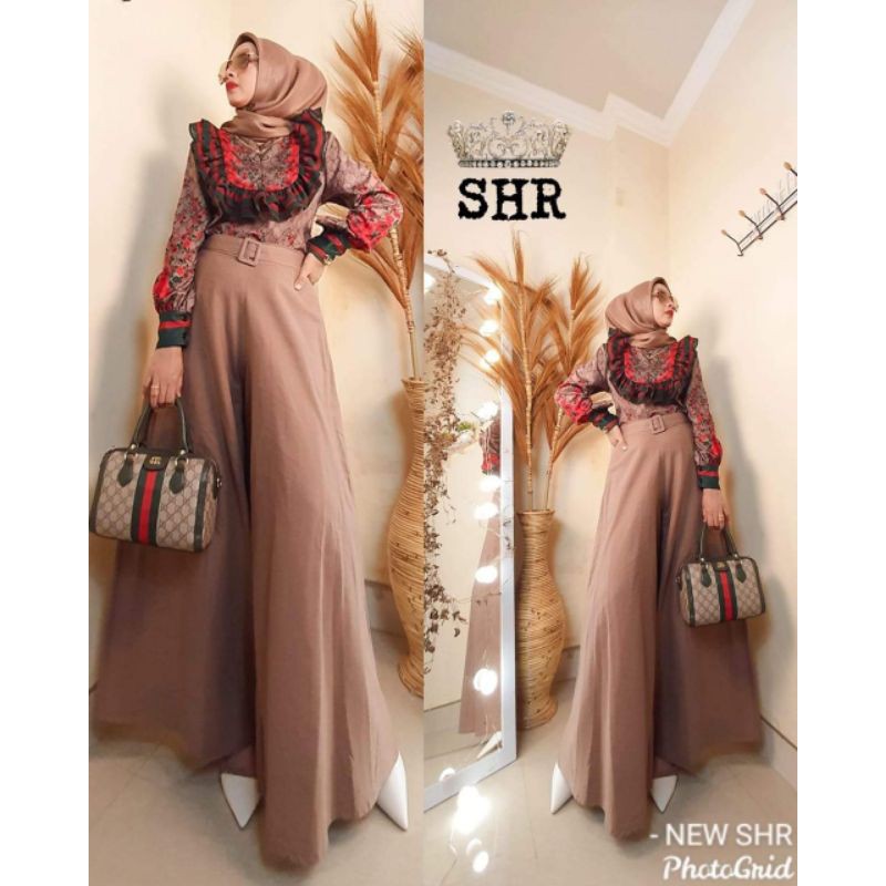 100% ORI SHR NEW SET KULOT setelan celana import syahira