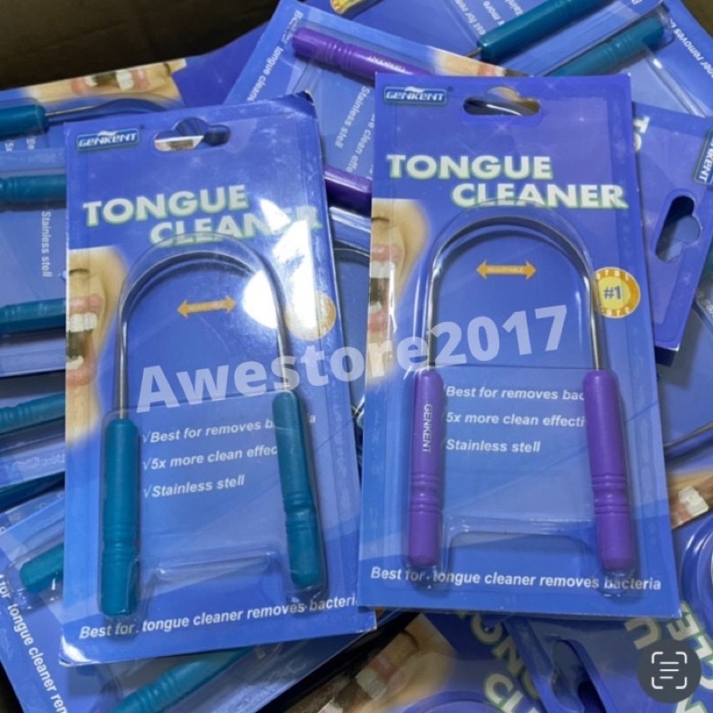 Pembersih Lidah Genkent Tongue Cleaner Scraper Anti Bau Mulut Kesehatan Lidah