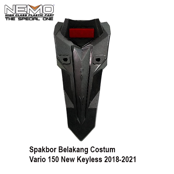 Cover Spakbor Belakang Vario 150 New Keyless 2018-2021 Carbon Nemo