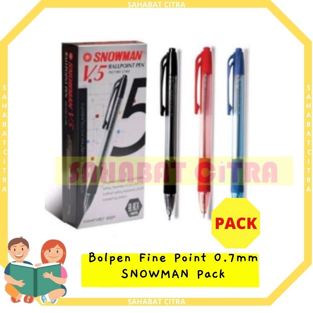 

BOLPEN V.5 FINE POINT 0.7MM SNOWMAN PACK 钢笔