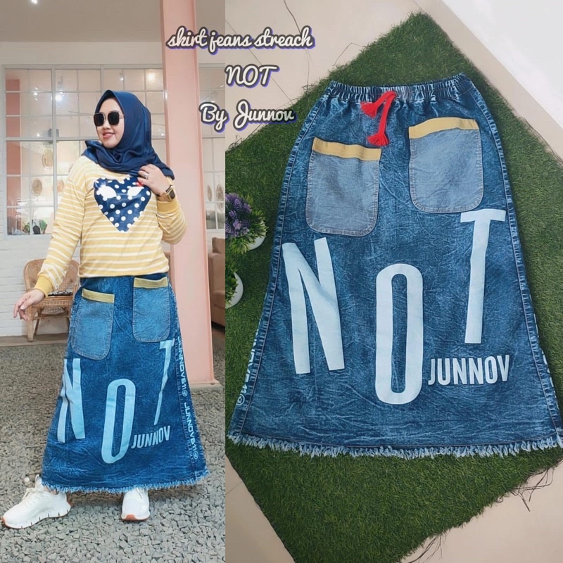 skirt jeans streach by junnov