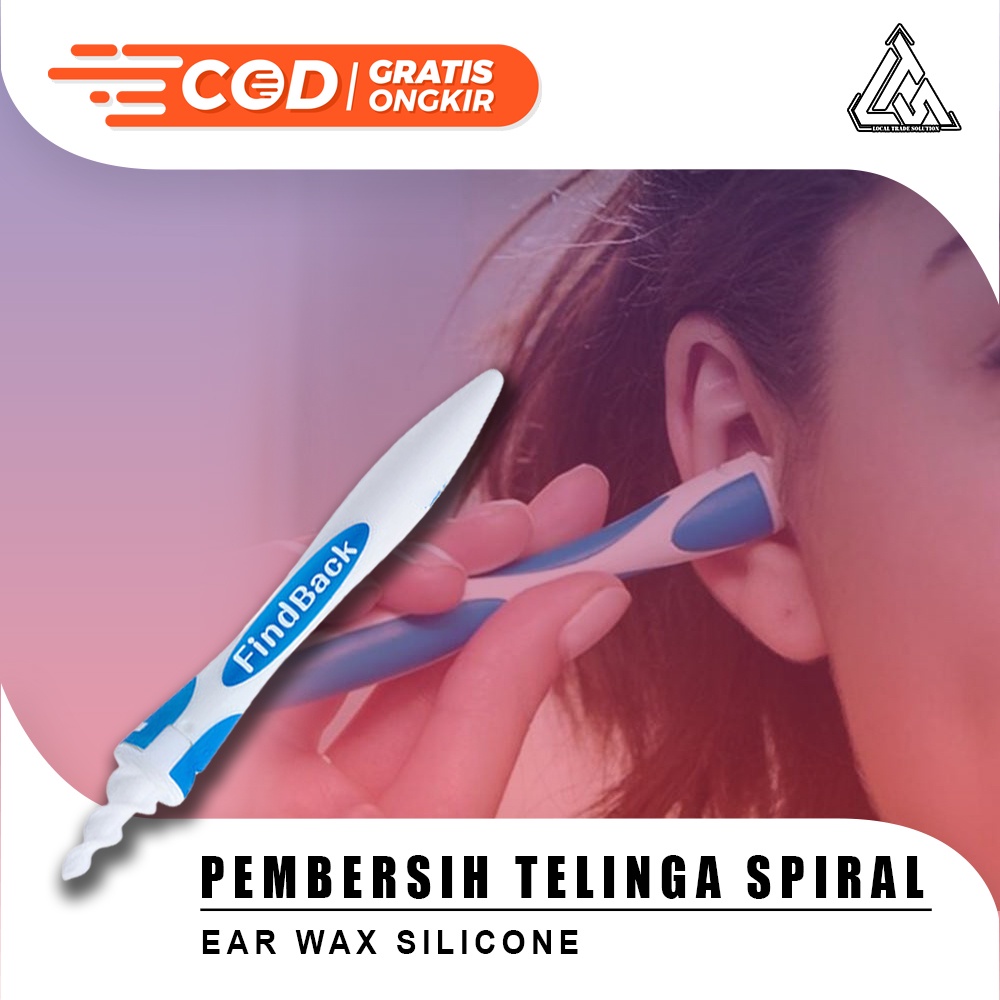 Smart Swab Pembersih Kotoran Telinga Spiral Korek Kuping Putar Ear Wax Silicone 16 Set Soft Tips