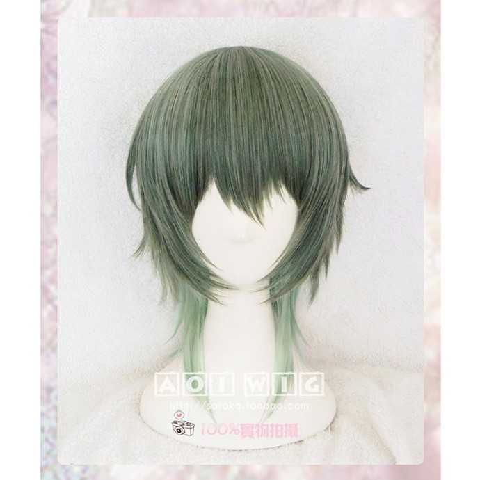 WIG RAMBUT PALSU WANITA  COSPLAY AOI TSUKIUTA MINADUKI RUI GREEN