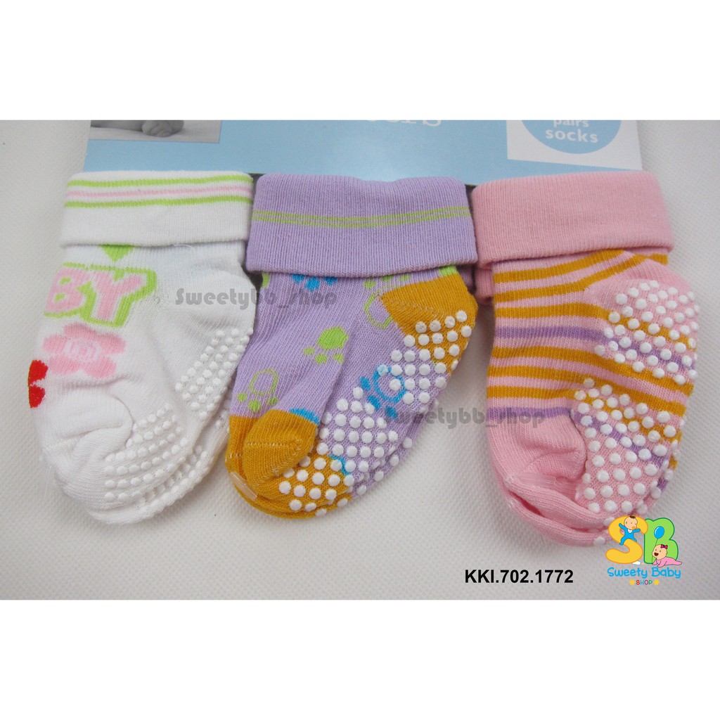 Kaos kaki bayi carte anti selip (isi 3)