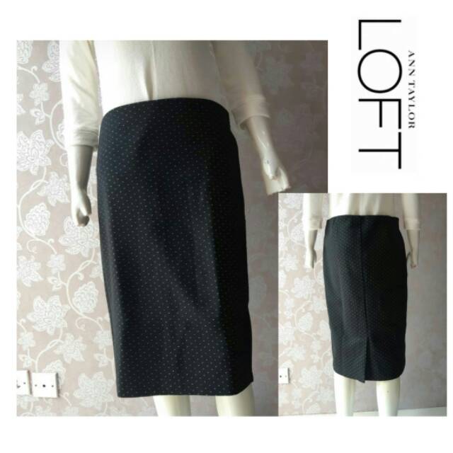 Loft Black Dots Skirt