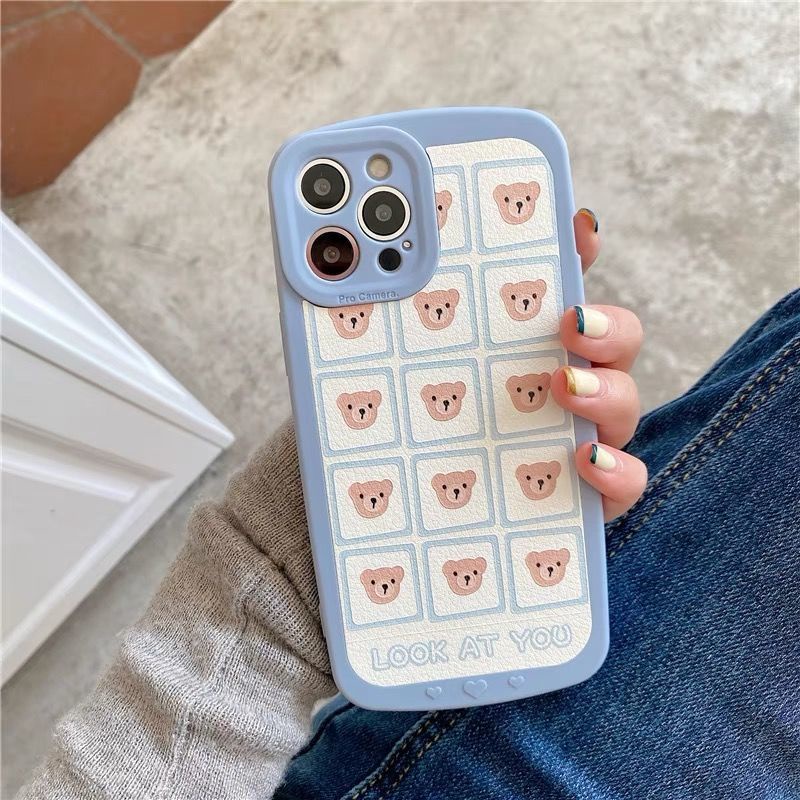 Case Desain Beruang Untuk IPhone 12 13 11 Pro Max X Xs Max Xr 7 8 Plus Xxcs