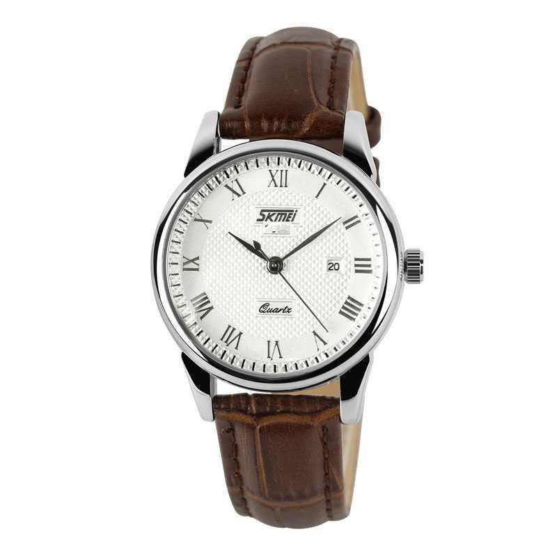 SKMEI Jam Tangan Analog - 9058CL [Wanita] [Putih Coklat]