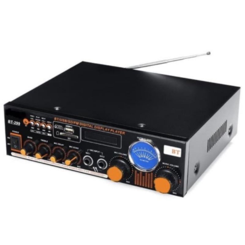 POWER AMPLIFIER DIGITAL BLUETOOTH FLECO BT-299 STEREO - AMPLI KARAOKE FLECO BT-299 AC DC-AMPLI MURAH