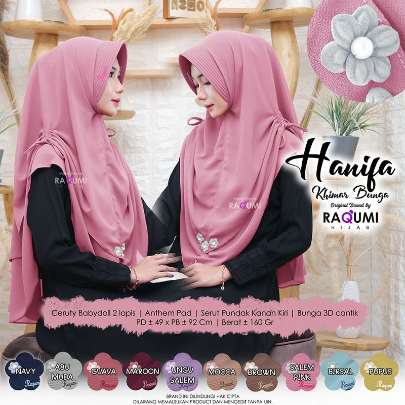 Hanifa khimar bunga