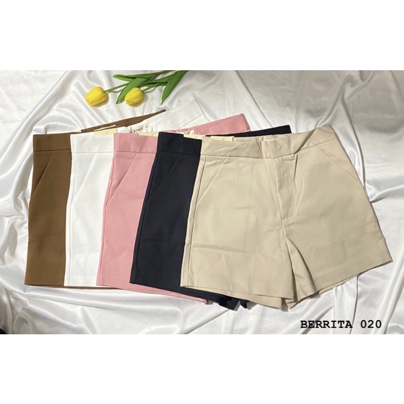 CELANA PENDEK BERRITA ZIPPER DEPAN/HOTPANTS HIGHWAIST IMPORT BANGKOK (CLBRT020)