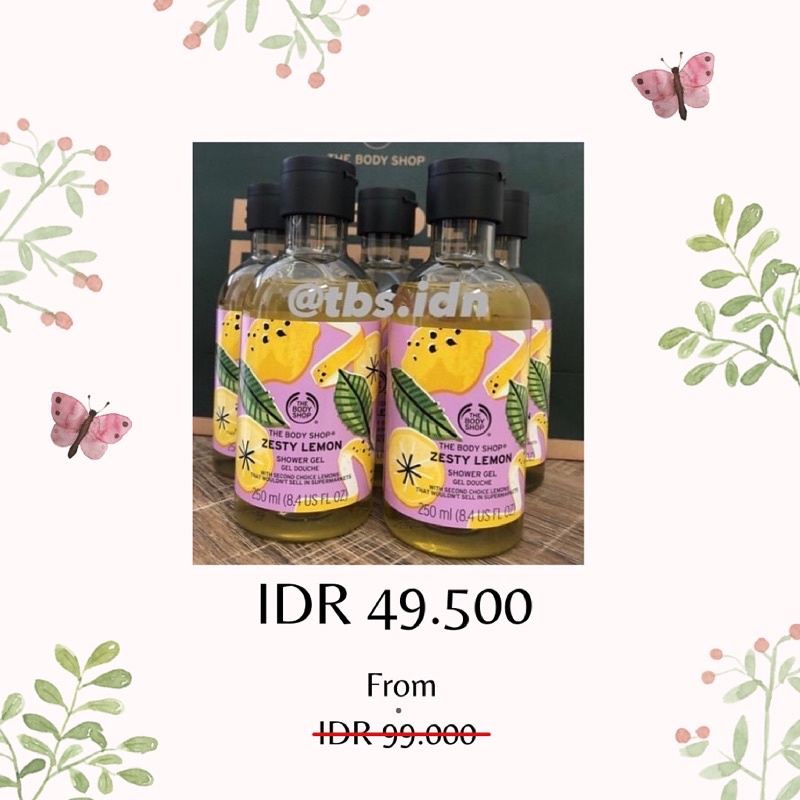 The Body Shop Shower Gel Zesty Lemon 250ml