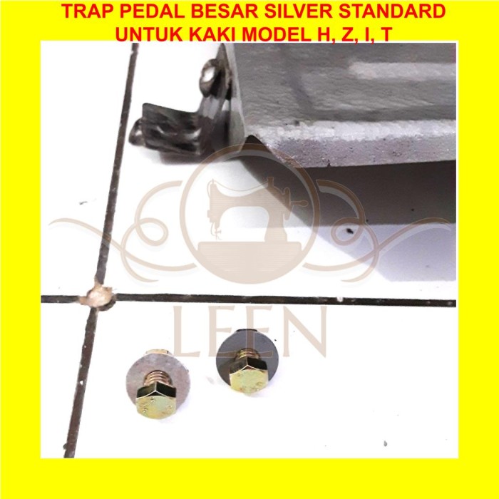 Trap Pedal Injakan Kaki Silver Standard Mesin Jahit Industri LEEN