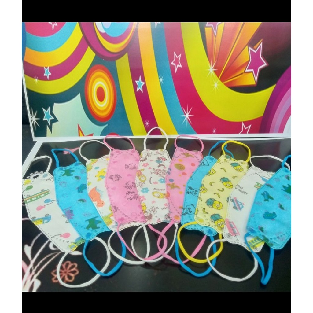 masker kf 94 anak warna motif isi 10 one care kemenkes