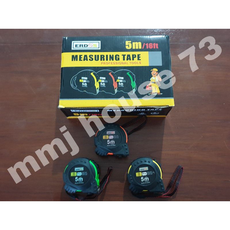 PROMO Meteran Erdos 5M Measuring Tape TWOSTOP / Meteran Erdos 5 Meter / Meteran Rol Erdos